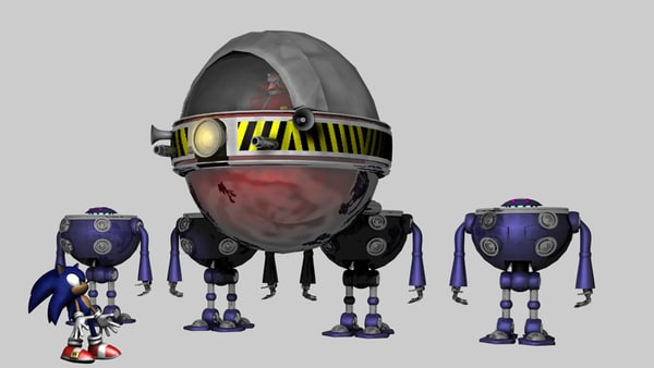 free sonic pack 3d model - Sonic pack 1 by Willig10